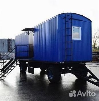 Вагон дома на колесах, полозьях