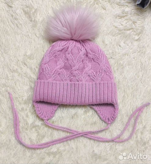 Шапка зимняя для девочки 46 48