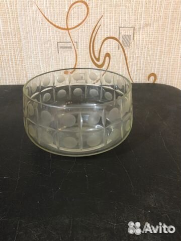 Вазочки из лавандового и прозрачного стекла. СССР