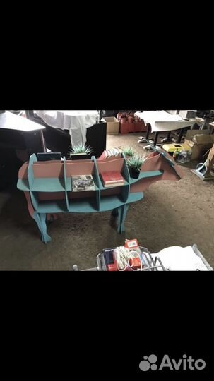 Корова декоративная подставка полка деревянная