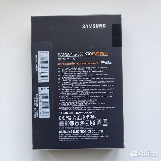 500 гб M.2 SSD Samsung 970 EVO Plus новый