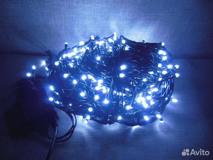 Гирлянда светодиодная30м 300LED, А-047 LED WT