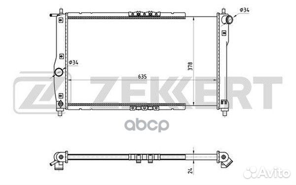 Радиатор охл. дв. Daewoo Lanos (klat) 97- mk-11