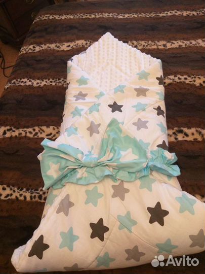 Комплект на выписку для мальчика, одеяло