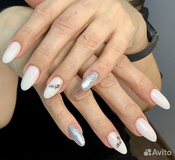Маникюр с покрытием гель лак педикюр наращивание