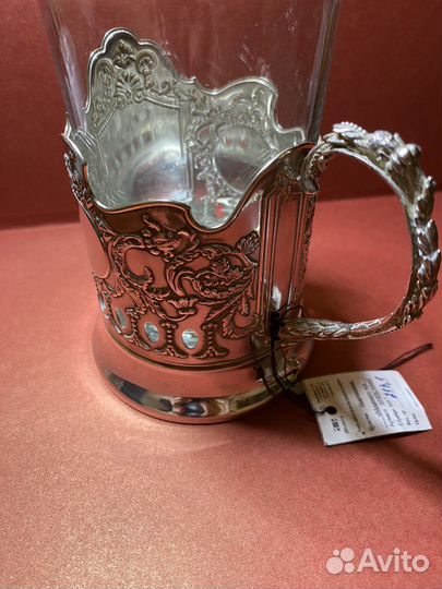 Подстаканник серебряный 925 проба новый 213,1 гр