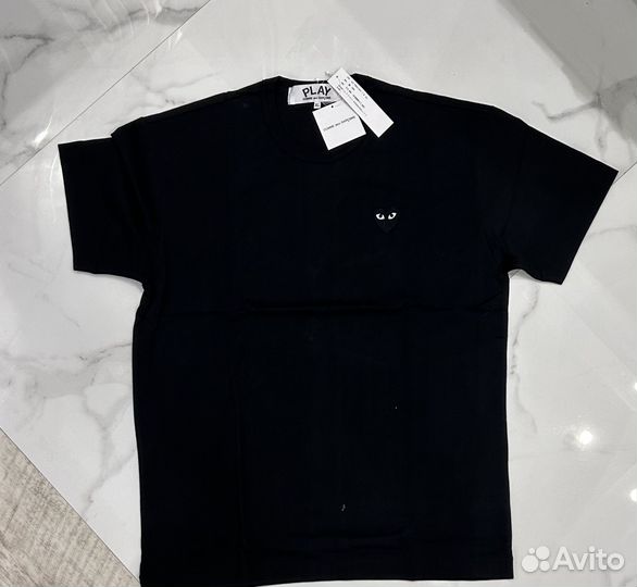 Футболка Comme Des Garcons Play Black logo Оригина