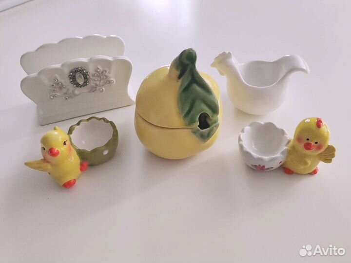 Салфетница сахарница подставка для яиц керамика
