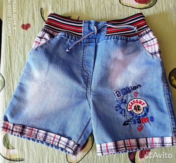 Детские джинсовые шорты, бриджи