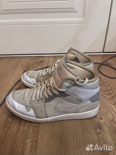 Кеды Air Jordan 1 Mid 'White Grey'