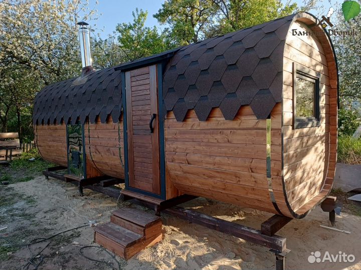 Баня бочка 5 метров под ключ