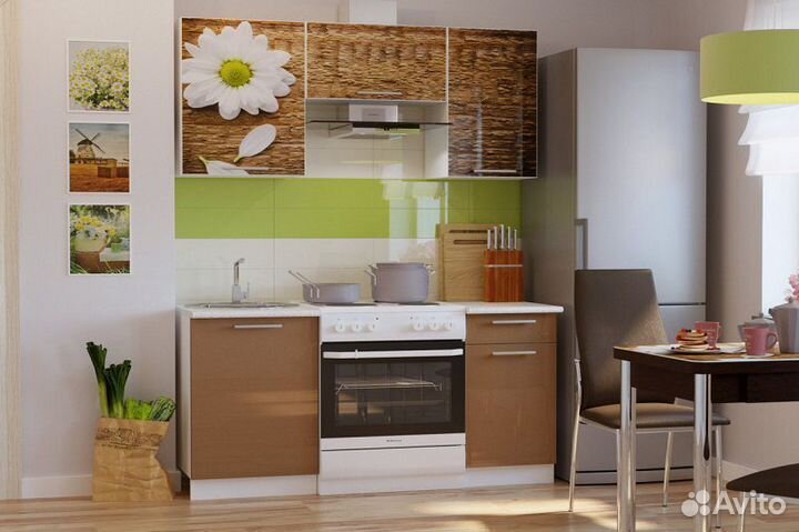 Кухонный гарнитур Риал Эко ромашка 1500