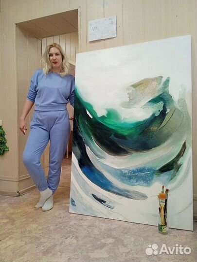 Картина интерьерная. Абстракция. Волна