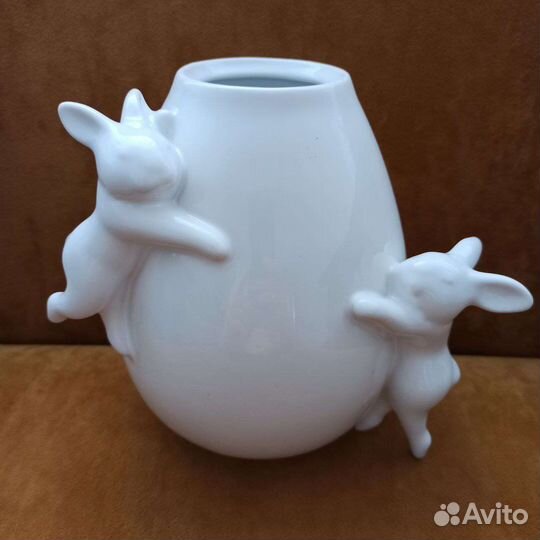 Ваза новая с кроликами Claystreet фарфор