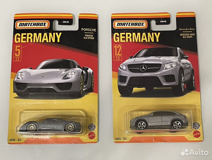 Matchbox porsche 918 mercedes gle