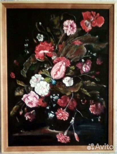 Картина маслом натюрморт цветы