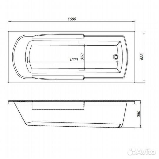 Ванна акриловая Extra с каркасом и панелью 170*70