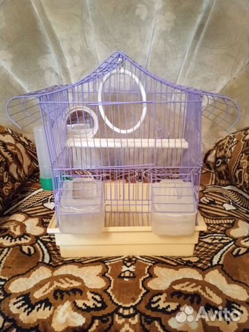 Клетка + ножницы для стрижки + принадлежности