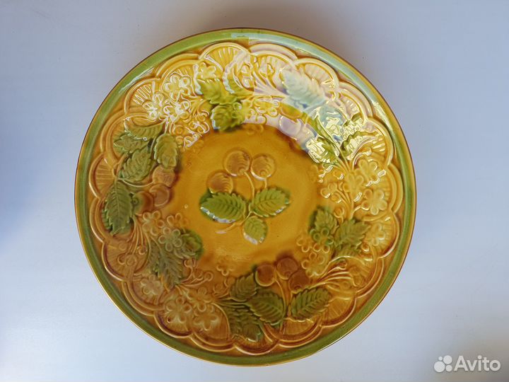 Керамика блюдо Конаково зик много разные 1960е