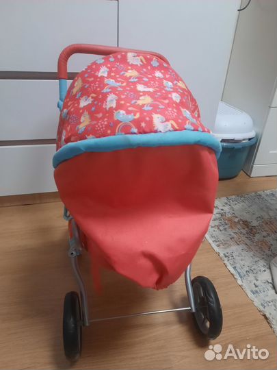 Коляска для кукол с единорогами demi star