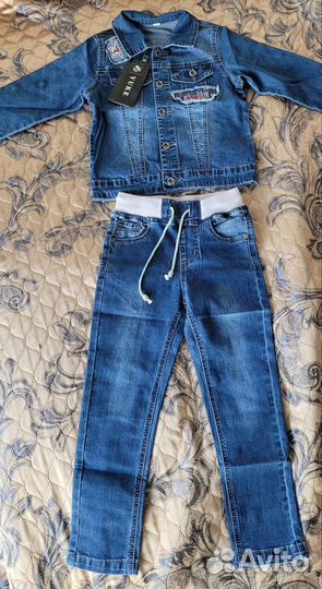 Джинсовый костюм для девочки 110