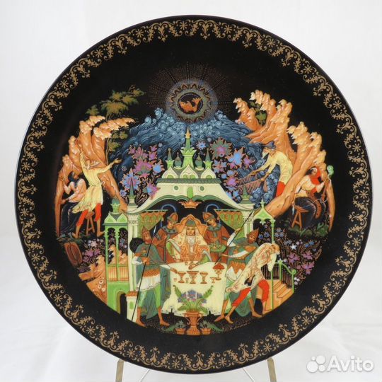 Тарелки серии Русские Сказки Пушкин СССР Палех