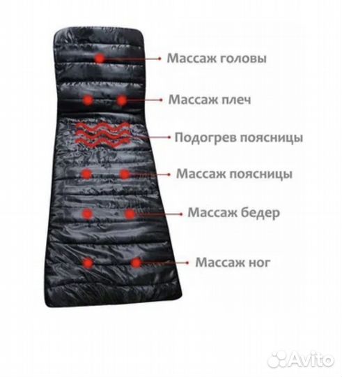 Массажный матрас с подогревом и пультом управления
