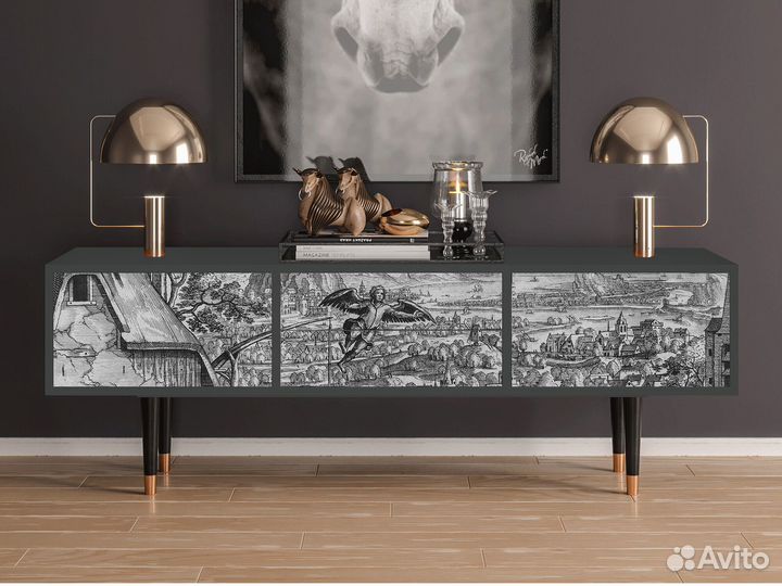 Тв-тумба T4 - Антрацит - Departure of the Angel