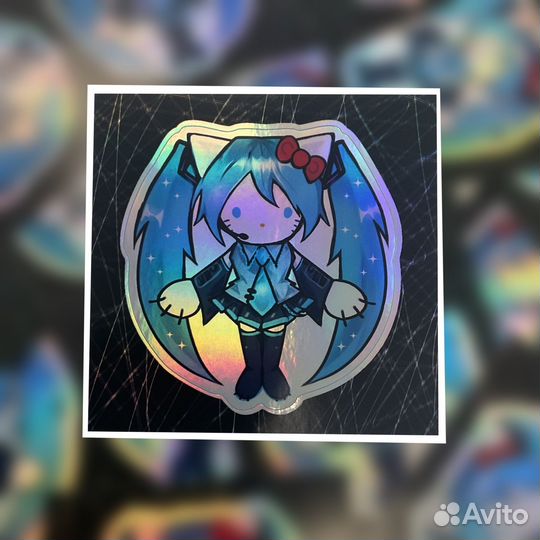 Стикер Хатсуне Мику Hello kitty