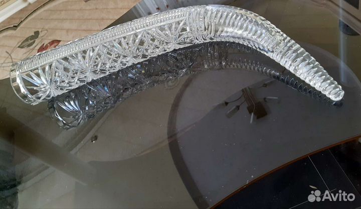 Хрусталь : ваза для цветов, рог