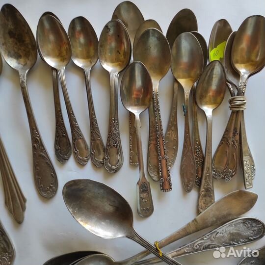 Мельхиоровые вилки ложки