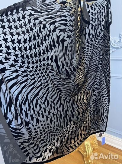 Mugler H&M платок шёлк/бархат размер 128х128