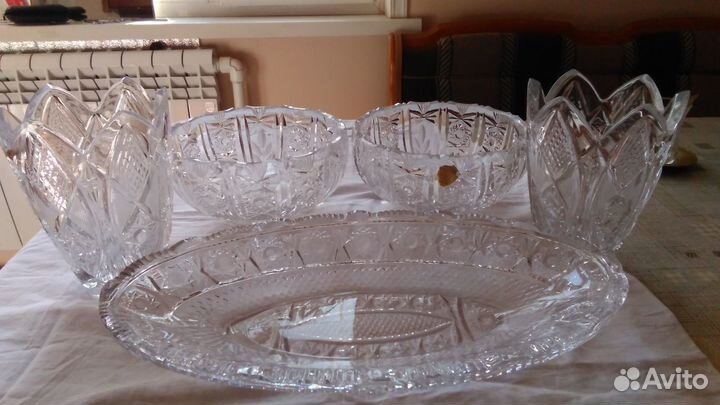 Хрустальная посуда комлект чехия