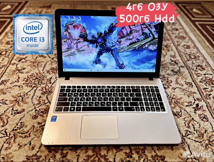 Мощный Ноутбук Asus i3-5005u/4гб/500гб
