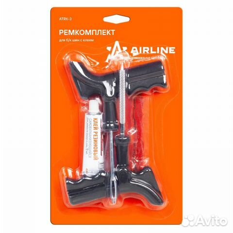 Ремкомплект для б/к шин с клеем-активатором (atrk