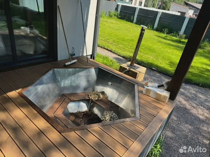 Банный чан из нержавейки 2200мм на 2-4 человека