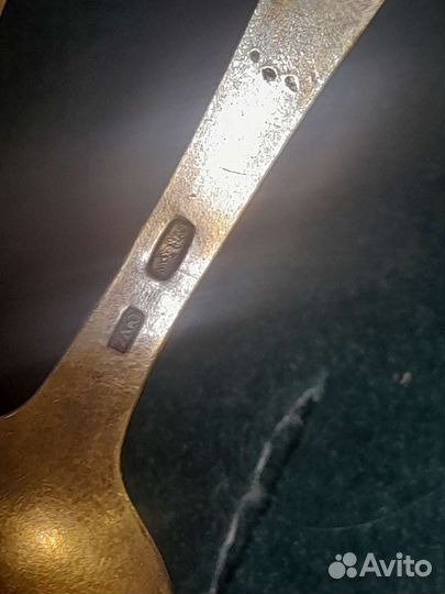 Серебряные ложки 875пробы с эмалью, СССР