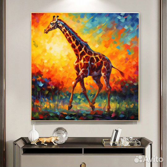 Картина маслом жираф