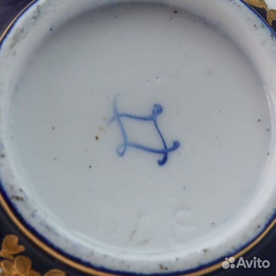 Севрский стиль. Старинная сахарница с крышкой ручн