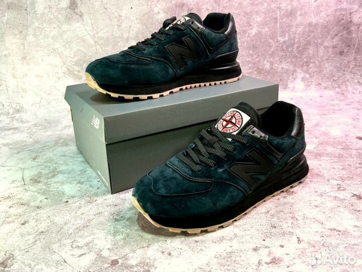 Кроссовки New Balance 574 Stone Island эргономичные