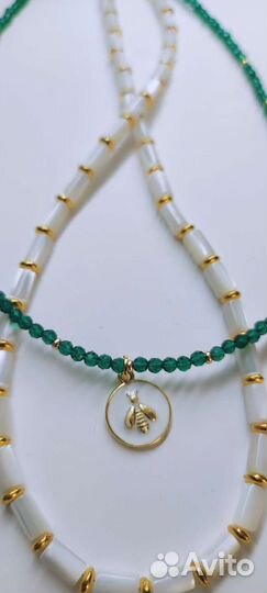 Колье чокер из перламутра