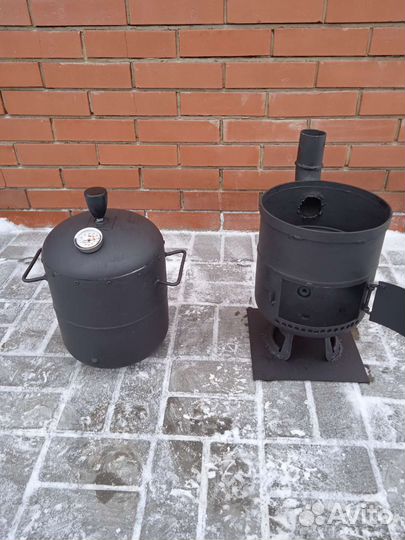 Коптилка + печь, (смокер)