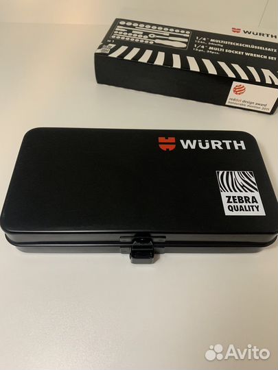 Набор бит и головок Wurth 1/4 multi 34 предмета