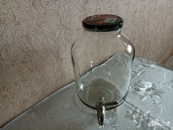 Лимонадница с краном из нержавеющей стали 5 л