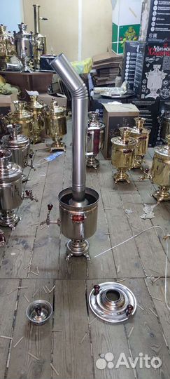 Самовар дровяной (на дровах) 5 литров тульский