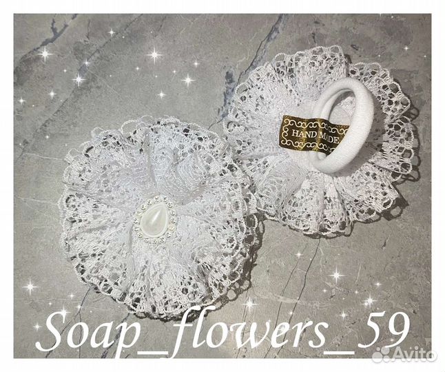 Банты для волос белые