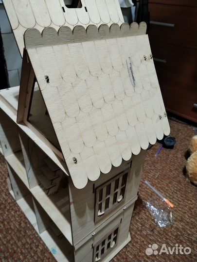 Большой кукольный домик деревянный