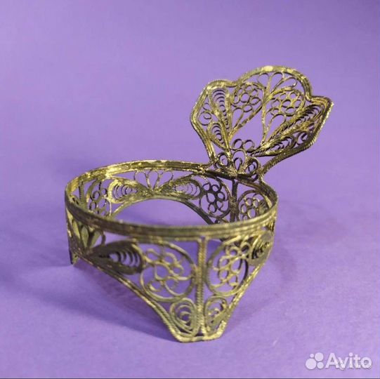 Солонка Горчичница СССР 1950-е Скань Мельхиор