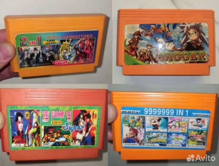 Картриджи dendy из 90х