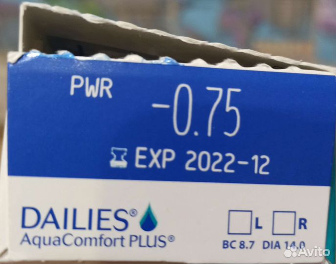 Линзы контактные однодневные - 1.25